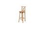 Miniature Luar beige teak bar chair Clipped