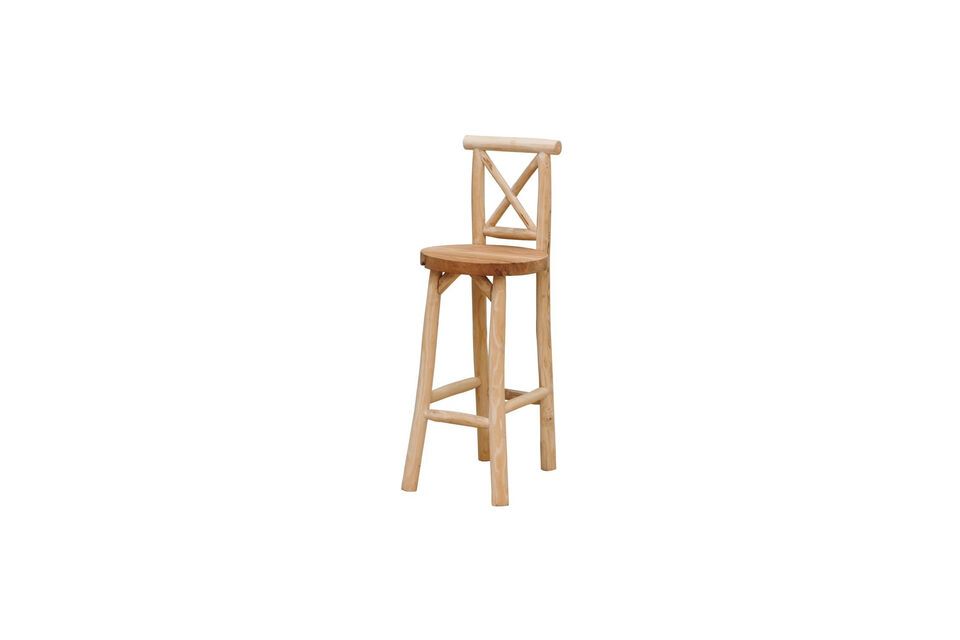 Luar beige teak bar chair Chehoma