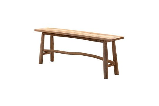 Luar beige teak bench Clipped