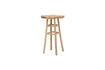 Miniature Luar beige teak dining table 5