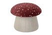 Miniature Lue red fabric pouffe 1