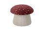 Miniature Lue red fabric pouffe Clipped