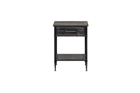 Lupin black metal bedside table Clipped