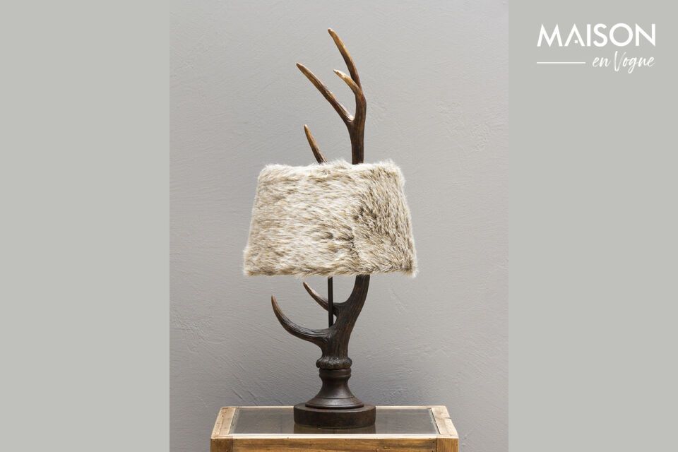 Ma Laponie brown resin table lamp Chehoma