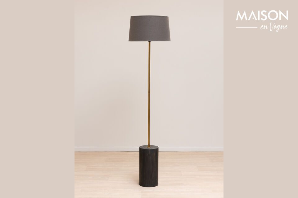 Maggie dark wood floor lamp Chehoma