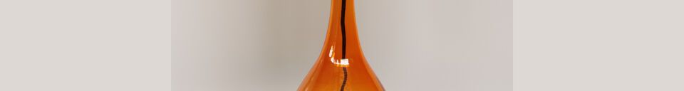 Material Details Magic orange glass table lamp