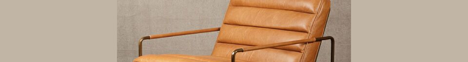 Material Details Makine brown leather armchair