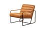 Miniature Makine brown leather armchair Clipped