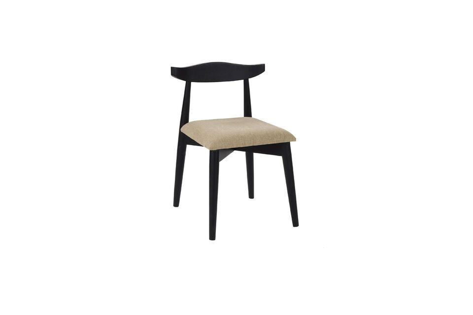 Mandela black wooden chair Pomax