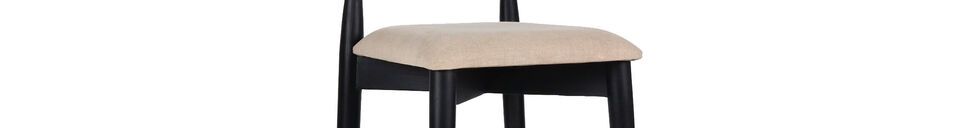 Material Details Mandela large black wooden bar stool