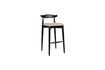 Miniature Mandela large black wooden bar stool 1