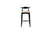 Miniature Mandela large black wooden bar stool 4