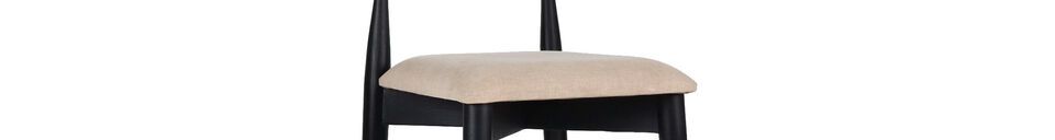 Material Details Mandela small black wooden bar stool