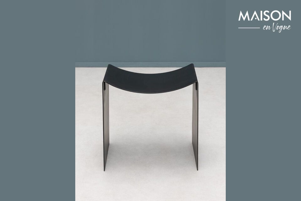 Introduce a touch of sturdiness and modern elegance to your space with the Maniak black metal stool