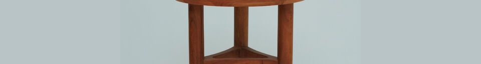 Material Details Manila dark wood side table