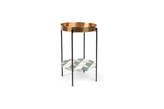 Marbelicious golden aluminum side table Clipped