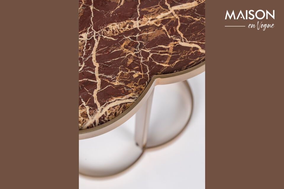 Marblelicious brown marble side table - 3