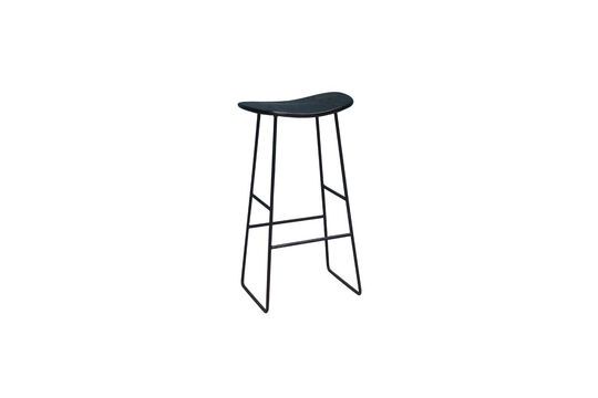 Market black teak bar stool Clipped