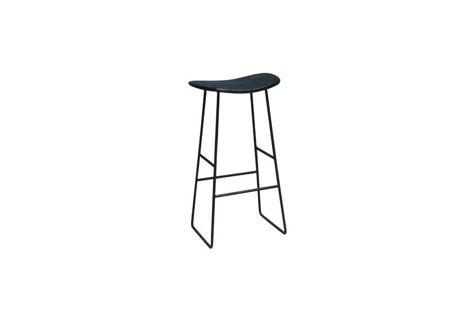 Market black teak bar stool Chehoma