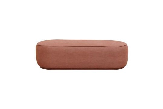 Marsala pink fabric bench seat Clipped