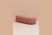 Miniature Marsala pink fabric bench seat 3