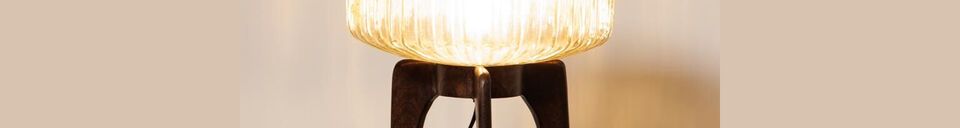 Material Details Marta dark wood floor lamp