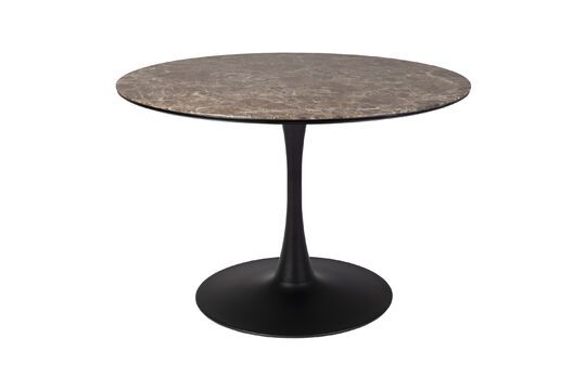 Maru brown marble effect dining table Clipped