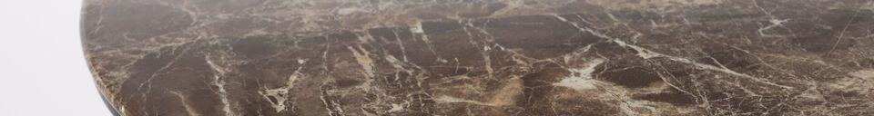 Material Details Maru brown marble effect dining table