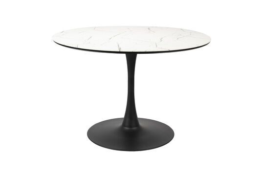 Maru white marble effect dining table Clipped