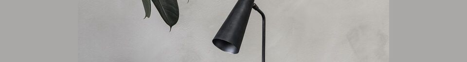 Material Details Matte black brass table lamp