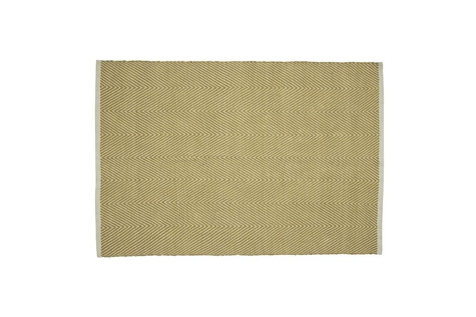 Mellow mustard cotton rug Hübsch