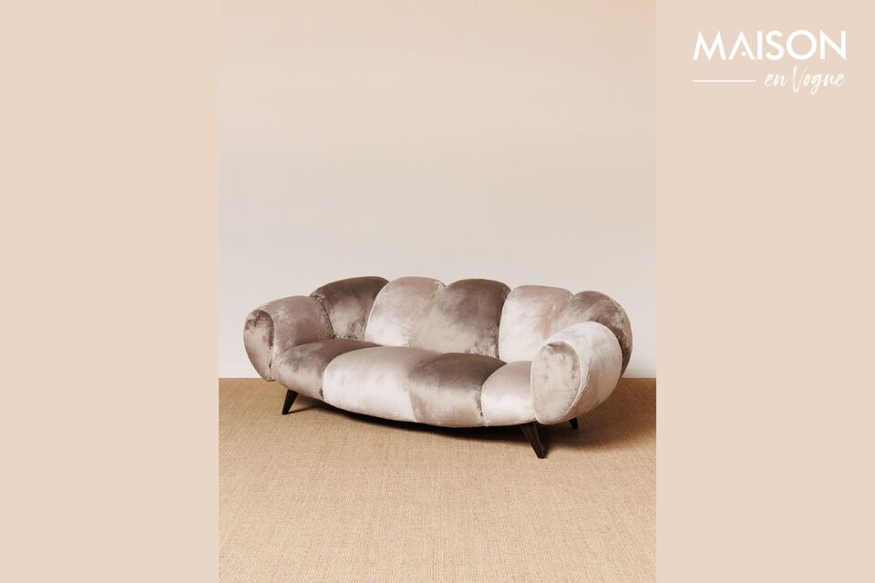 Mercurio 3-seater sofa in taupe fabric Chehoma