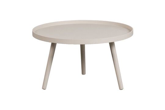 Mesa beige wooden side table Clipped