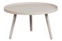 Miniature Mesa beige wooden side table Clipped