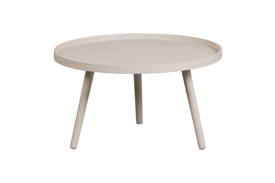 Mesa beige wooden side table Woood