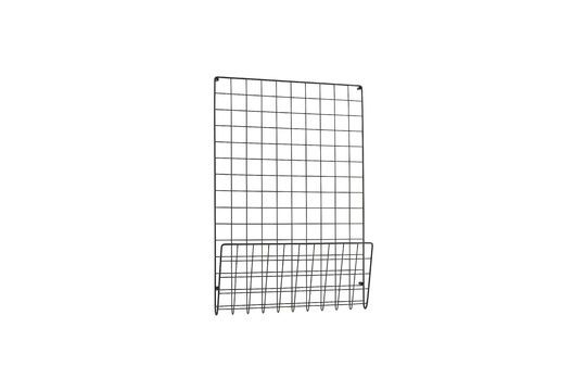 Mesh black steel wall shelf Clipped