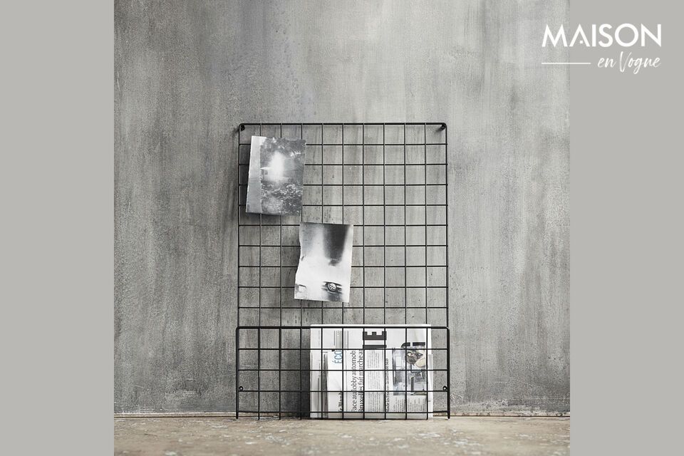 Mesh black steel wall shelf House Doctor