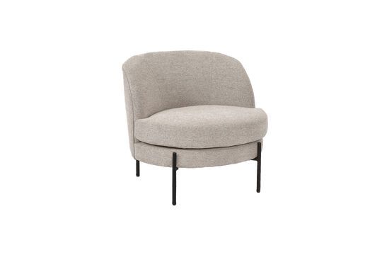 Miles beige fabric armchair Clipped