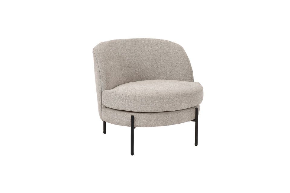 Miles beige fabric armchair Pomax