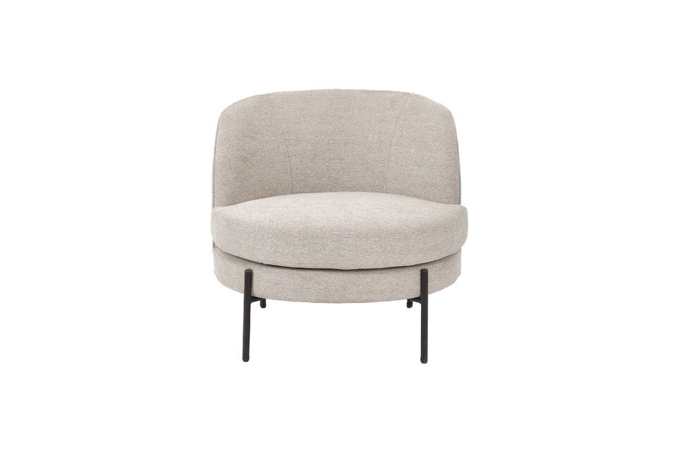 Discover the plush comfort of the Miles beige fabric armchair