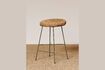 Miniature Mindelo beige rattan stool 1