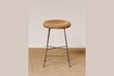 Miniature Mindelo beige rattan stool 2