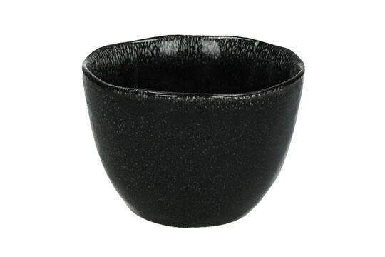 Mini black stoneware bowl Porcelino D10 Clipped