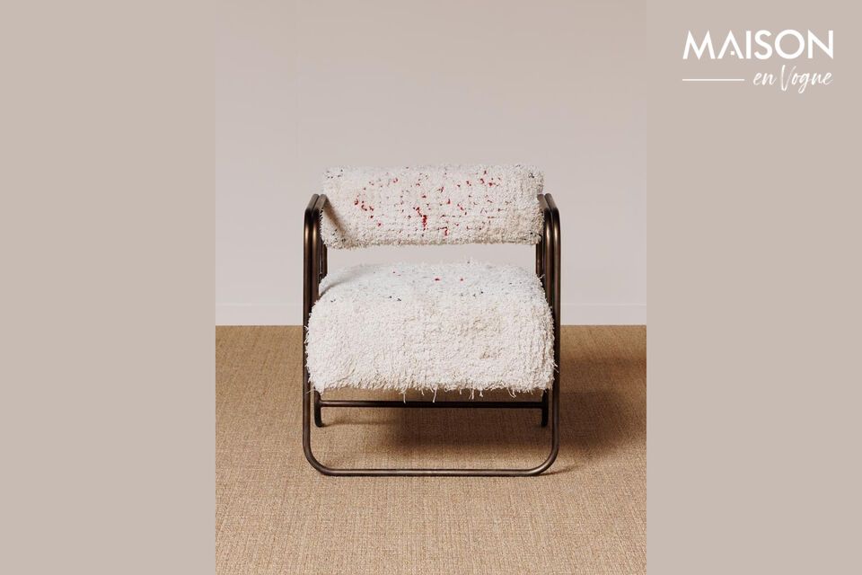 Discover the elegant comfort of the Miro white cotton armchair