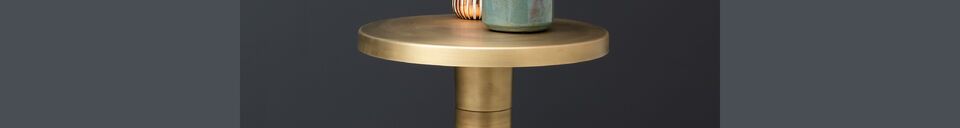 Material Details Mitika gold metal side table