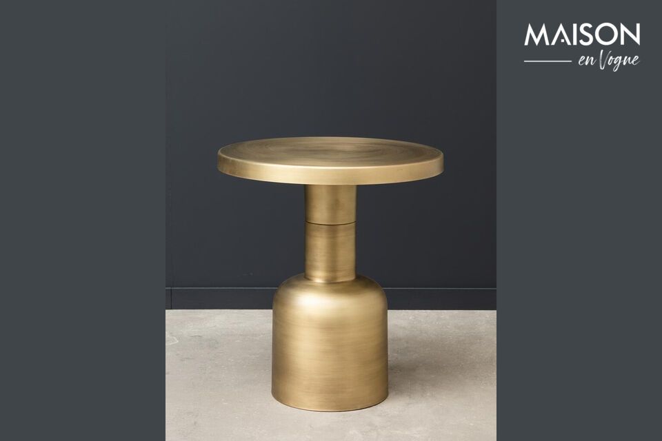 Mitika gold metal side table Chehoma