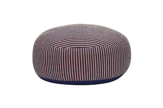 Mochi blue cotton pouffe Clipped