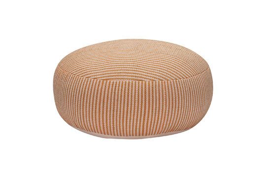 Mochi orange cotton pouffe Clipped