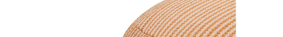 Material Details Mochi orange cotton pouffe