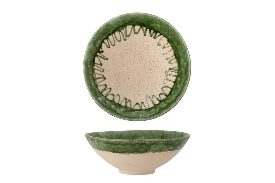 A unique design for every occasion, in hand-crafted green stoneware.